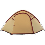 Coleman Darwin 4 Plus Summer, Zelt beige/dunkelrot
