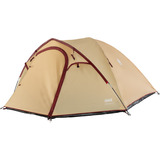 Coleman Darwin 4 Plus Summer, Zelt beige/dunkelrot