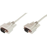 Digitus Serielles Datatransfer Verlängerungskabel, D-Sub9 (Stecker) > D-Sub9 (Buchse) beige, 3 Meter