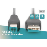 Digitus USB 2.0 Anschlusskabel USB-A (Stecker) > USB-B (Stecker) schwarz, 1 Meter