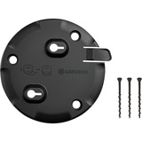 GARDENA AquaPrecise Montageplatte, oberirdisch, Halterung schwarz, für Bewässerungssystem AquaPrecise
