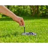 GARDENA AquaPrecise Montageplatte, oberirdisch, Halterung schwarz, für Bewässerungssystem AquaPrecise