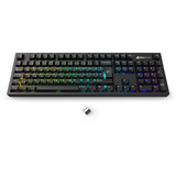 Sharkoon OfficePal KB70W Silent, Tastatur schwarz, DE-Layout