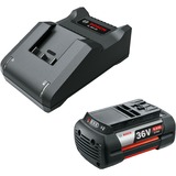 Bosch Starter-Set 36V (GBA 36V 6.0Ah + AL 36V-20) schwarz, 36V POWER FOR ALL, Akku + Ladegerät