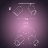 Philips Hue White & Color Ambiance Fugato 3er-Spot, LED-Leuchte weiß