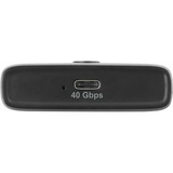 DeLOCK USB-C 40 Gbps für M.2 NVMe PCLe SSD mit Lüfter, Laufwerksgehäuse grau/schwarz, werkzeugfrei