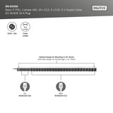 Digitus Basis IT PDU mit Aluminiumprofil, 24x C13, 3x C19, Steckdosenleiste schwarz/aluminium, 3 Meter Kabel, 1-phasig 16A, IEC309 16A Stecker