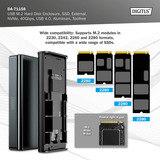 Digitus DA-71158 USB M.2 SSD , Laufwerksgehäuse aluminium, NVMe 40Gbps USB 4.0
