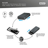 Digitus DA-71158 USB M.2 SSD , Laufwerksgehäuse aluminium, NVMe 40Gbps USB 4.0