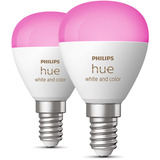 Philips Hue White & Color Ambiance E14 Tropfenform Doppelpack 470 lm, LED-Lampe ersetzt