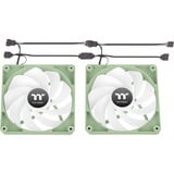 Thermaltake CT140 Reverse ARGB Sync PC Cooling Fan Matcha Green, Gehäuselüfter hellgrün, 2er Pack, Reverse, 140 mm