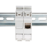 Digitus Keystone-Gehäuse für Hutschienen Montage, IP20 weiß, für 1x Keystone Modul