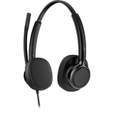 HP Poly Mission 425 kabelgebundenes Stereo-USB-Headset BULK schwarz, USB Type-C und Type-A, Kunstleder-Ohrpolster (Oberflächenmaterial)