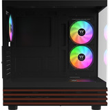 Thermaltake View 270 Plus WS ARGB Black, Tower-Gehäuse schwarz/holz, Tempered Glass x 2, Holz-Struktur