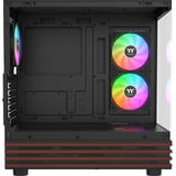 Thermaltake View 270 Plus WS ARGB Black, Tower-Gehäuse schwarz/holz, Tempered Glass x 2, Holz-Struktur