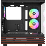 Thermaltake View 270 Plus WS ARGB Black, Tower-Gehäuse schwarz/holz, Tempered Glass x 2, Holz-Struktur