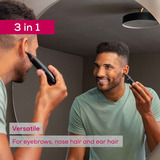 Beurer MN3X Präzisionstrimmer, Nasen-/Ohrenhaartrimmer schwarz