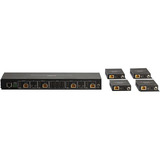 Lindy 4x4 HDMI Matrix Extender, HDMI Splitter schwarz, 70m, Cat.6, 18G 