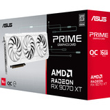 ASUS Radeon RX 9070 XT PRIME WHITE OC Edition, Grafikkarte weiß, RDNA4, GDDR6, 3x DisplayPort, 1x HDMI 2.1