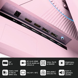 Arozzi Nova 34T2K165, Gaming-Monitor 86.4 cm (34 Zoll), pink, UWQHD, VA, Curved, HDMI, DP, Lautsprecher, 165Hz Panel