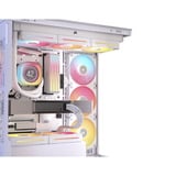 Corsair 3500X LX-R RGB , Tower-Gehäuse weiß, Tempered Glass x 2