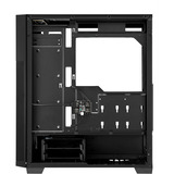 Sharkoon RGB FLOW Generalüberholt, Tower-Gehäuse schwarz, Seitenteil aus gehärtetem Glas