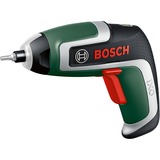 Bosch Akkuschrauber IXO 7 Wasserwagen-Set 3,6Volt grün/schwarz, Li-Ionen Akku 2,0Ah, Wasserwaage 12cm, Bitsatz