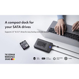 ICY BOX IB-388-CU3, Laufwerksgehäuse schwarz, Festplattengehäuse für 2,5"/3,5" SATA SSD/HDD