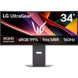 LG UltraGear 34G600A-B, Gaming-Monitor 86.4 cm (34 Zoll), schwarz, QHD, VA, Curved, HDMI, DP, FreeSync Premium, 160Hz Panel