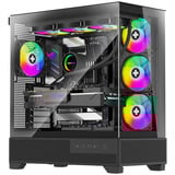 Xilence Flare X909.ARGB, Tower-Gehäuse schwarz, Tempered Glass x 2