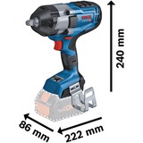 Bosch PRO Akku-Schlagschrauber BITURBO GDS 18V-1000 C Professional, 18Volt blau/schwarz, 2x Akku ProCORE18V 8,0Ah, Bluetooth Modul, 1/2", in L-BOXX