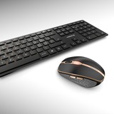 CHERRY DW 9100 SLIM, Desktop-Set schwarz/bronze, CH-Layout, Cherry SX-Scherentechnologie