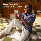 UGREEN Uno USB-C auf USB-C Kabel (100W) schwarz/grau, 0,5 Meter, PD 100 Watt, mit Display