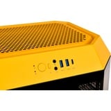 Thermaltake The Tower 300 Bumblebee, Tower-Gehäuse dunkelgelb, Tempered Glass