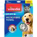 Vileda Pet Pro Microfaser-Handtuch XL grau, Größe XL, 65 x 100cm