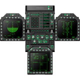 MOZA FMP18 Panel Bundle, Instrumentenpanel schwarz