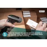 Digitus 2D Barcode Handscanner, Barcode-Scanner schwarz, mit Halterung, QR-Code kompatibel