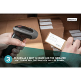 Digitus 2D Barcode Handscanner, Barcode-Scanner schwarz, mit Halterung, QR-Code kompatibel