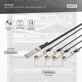 Digitus 40G QSFP+ zu 4XSFP+ Direct Attach Kabel 1m 