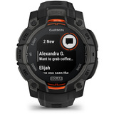 Garmin Instinct 3 Solar - 45 mm, Smartwatch Kohle/ Schwarz, Silikon-Armband