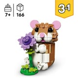 LEGO 31376 Creator 3-in-1 Niedlicher Hamster mit Blume, Konstruktionsspielzeug 