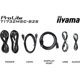 iiyama ProLite T1732MSC-B2S, LED-Monitor 43 cm (17 Zoll), schwarz (matt), SXGA, TN, Touchscreen 
