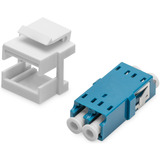 Digitus LWL Kupplung, Duplex, LC > LC Buchse, Singlemode OS2 blau, inkl. Keystone-Rahmen