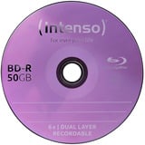 Intenso BD-R 50 GB, Blu-ray-Rohlinge 6fach, 25 Stück, bedruckbar, Retail