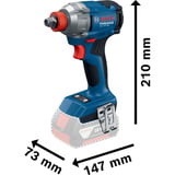 Bosch Akku-Drehschlagschrauber Set GDX 18 Volt 285 Nm mit 2 Akkus 5,0 Ah und 31-teiligem Bit-Set in L-BOXX, Werkzeug-Set Boxed