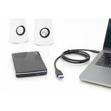 Digitus USB 3.2 Gen 2 Anschlusskabel USB-A > USB-C schwarz, 1 Meter, PD, Laden mit bis zu 15 Watt