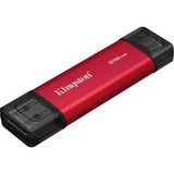 Kingston Dual Portable 512 GB, Externe SSD rot/schwarz, USB-A- und USB-C