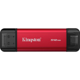 Kingston Dual Portable 512 GB, Externe SSD rot/schwarz, USB-A- und USB-C