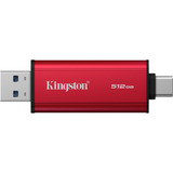 Kingston Dual Portable 512 GB, Externe SSD rot/schwarz, USB-A- und USB-C