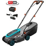 GARDENA Akku-Rasenmäher PowerMax 32/18V P4A Ready-To-Use Set, 18Volt schwarz/grau, Li-Ion Akku 4,0Ah, POWER FOR ALL ALLIANCE